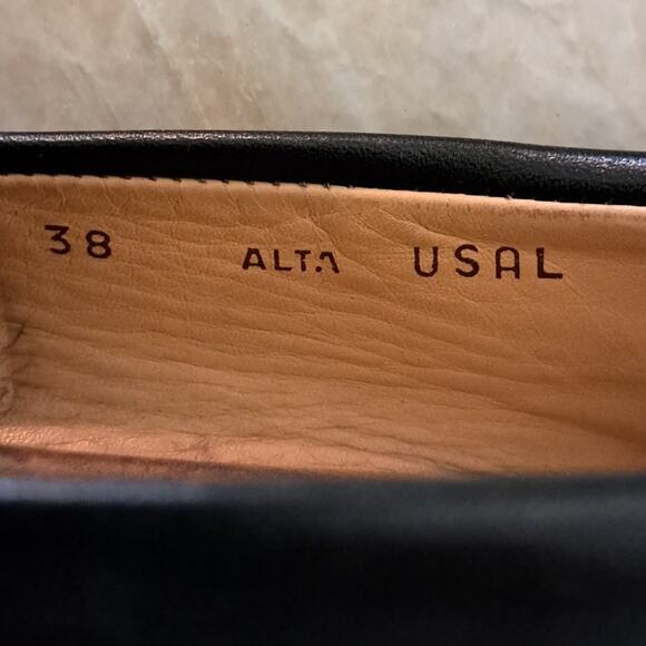 BALLY Women's Alta Classic Driving Moc Loafer in Black Leather Size 38/7.5 - Picture 11 of 12